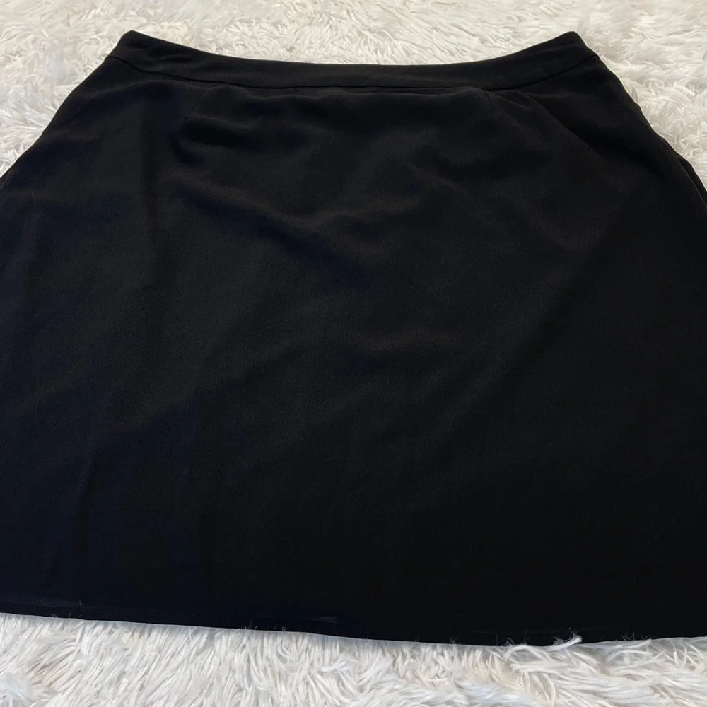 CATO RUFFLED ON FRONT Skirt BLACK SIZE 16 WOMENS